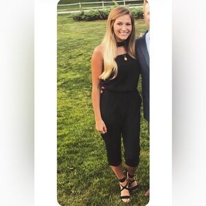 Express Strapless Black Jumpsuit – XS